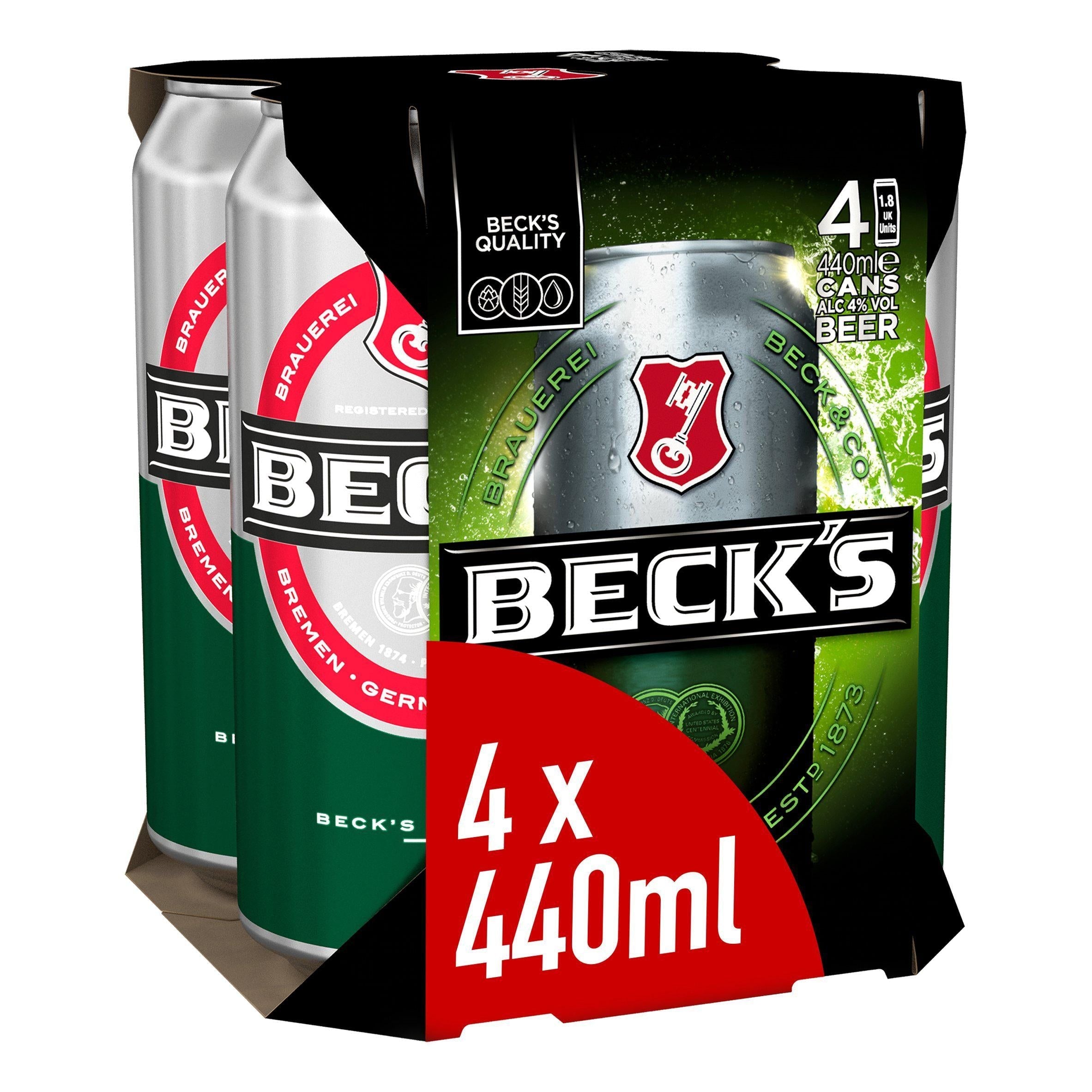 Beck's Beer 4x440ml - McGrocer