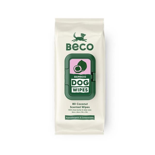 Beco Bamboo Dog Wipes Coconut Scented   80 per pack - McGrocer
