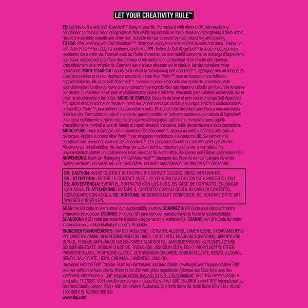 Bed Head By Tigi Self Absorbed Conditioner 400Ml - McGrocer