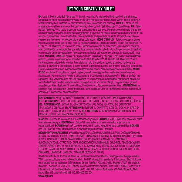 Bed Head By Tigi Self Absorbed Shampoo 400Ml - McGrocer