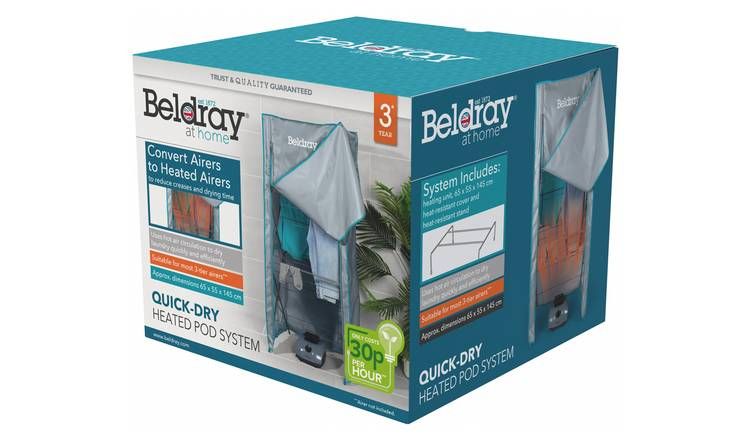 Beldray Heat Unit and 3 Tier Airer Cover - Grey - McGrocer
