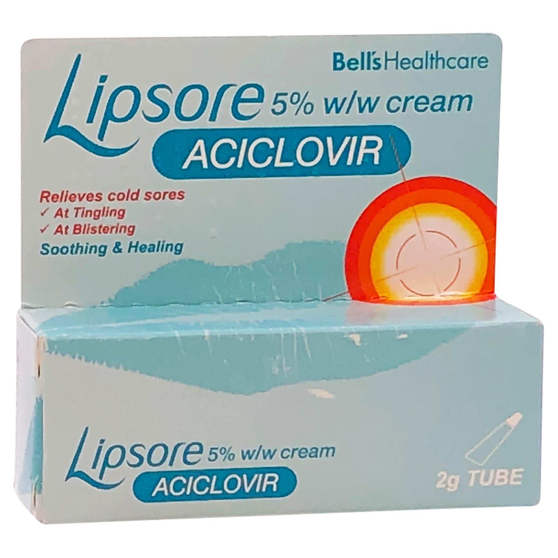 Bell's Healthcare Lipsore 5% w/w Cream Aciclovir Tube 2g - McGrocer
