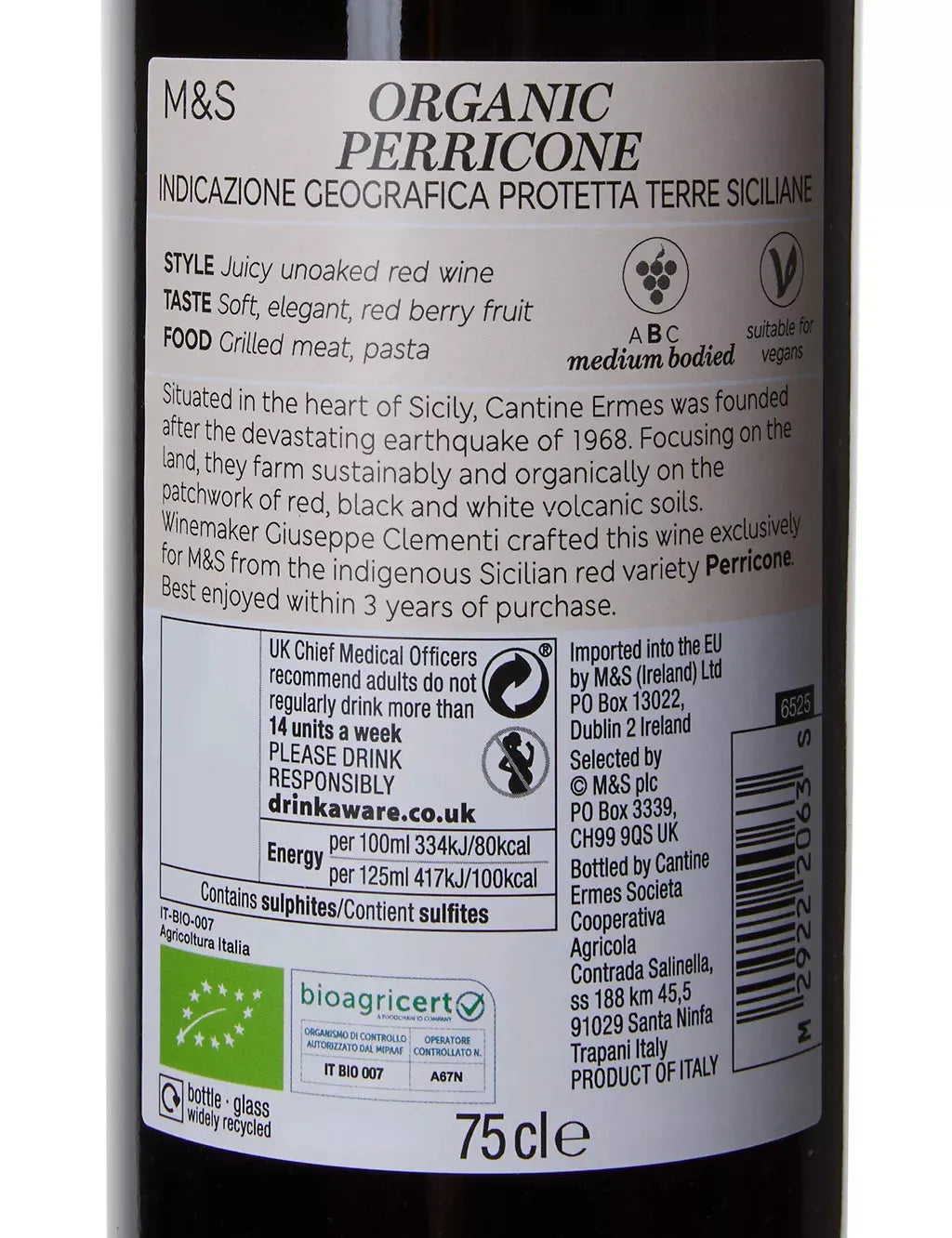 Bella Verita Organic Perricone – Case of 6 - McGrocer