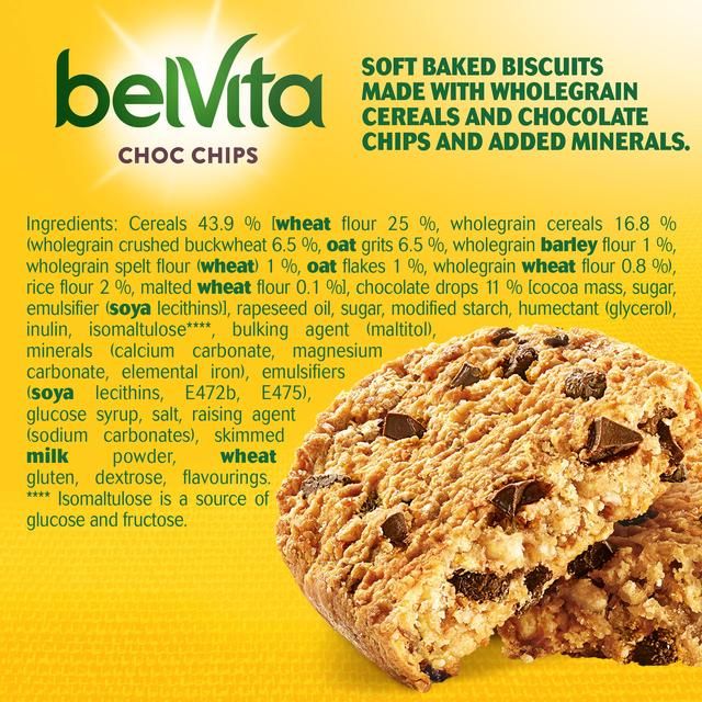 Belvita Choc Chips Soft Bakes Breakfast Biscuits   5 per pack - McGrocer