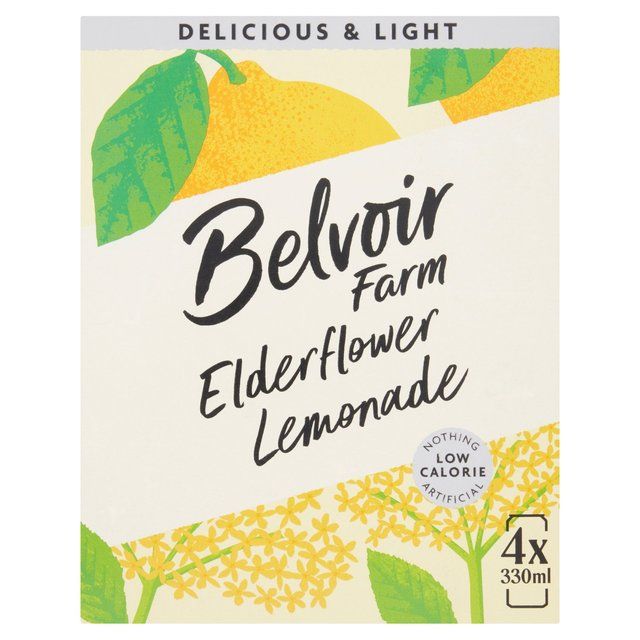 Belvoir Farm Delicious & Light Elderflower Lemonade   4 x 330ml - McGrocer