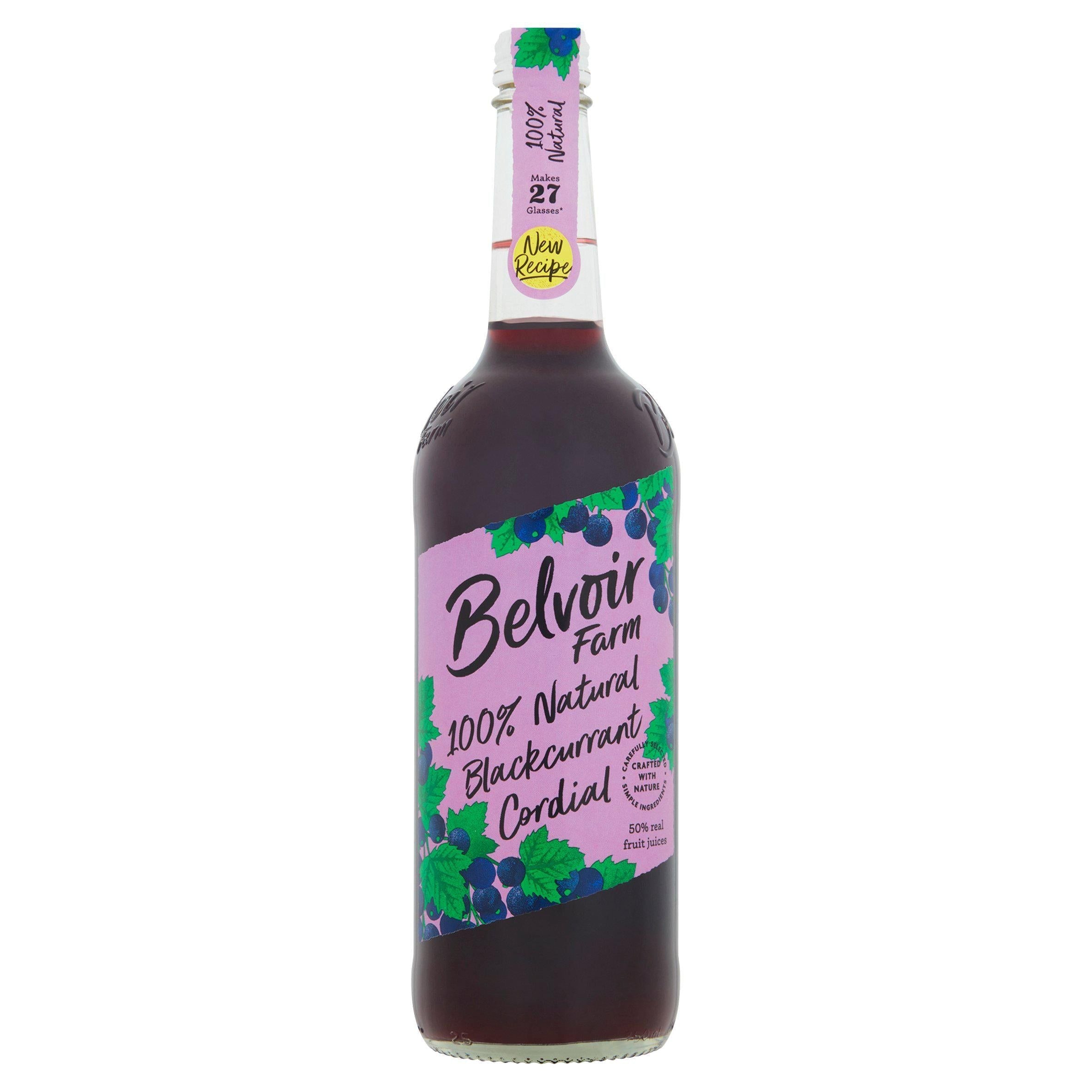 Belvoir Fruit Farms Natural Blackcurrant Cordial 750ml - McGrocer