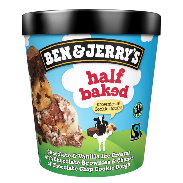 Ben & Jerry's Half Baked Vanilla & Chocolate Ice Cream Tub   465ml - McGrocer