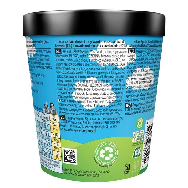 Ben & Jerry's Half Baked Vanilla & Chocolate Ice Cream Tub   465ml - McGrocer