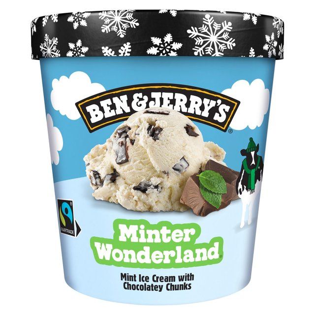 Ben & Jerry's Minter Wonderland Mint Ice Cream Tub   465ml - McGrocer