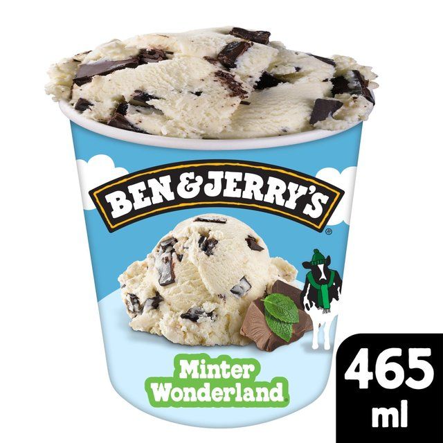 Ben & Jerry's Minter Wonderland Mint Ice Cream Tub   465ml - McGrocer