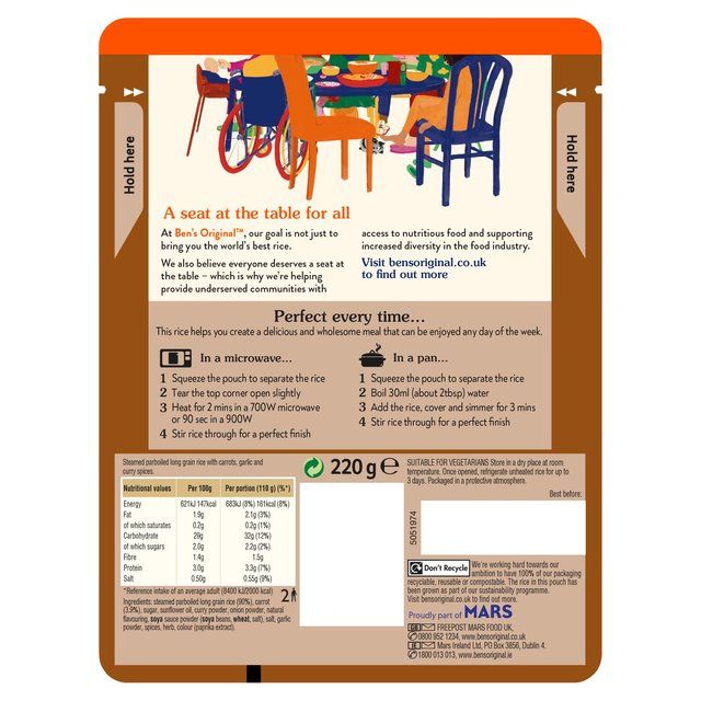 Ben's Original Katsu Curry Microwave Rice   220g - McGrocer