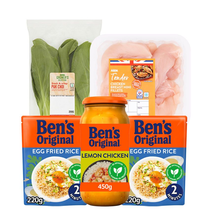 Ben's Original Lemon Chicken with Egg Fried Rice Meal Bundle For 4 - McGrocer