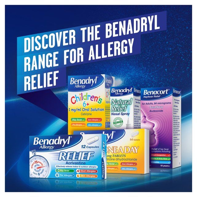 Benadryl Allergy Relief Capsules   12 per pack - McGrocer
