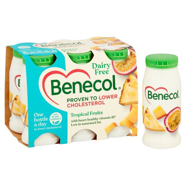 Benecol Cholesterol Lowering Yoghurt Drink Dairy Free Tropical   6 x 67.5g - McGrocer