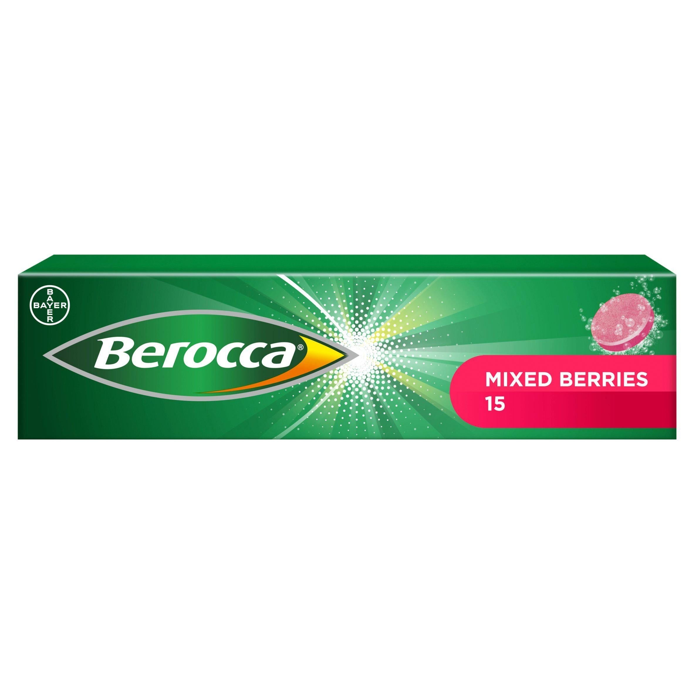 Berocca Mixed Berries Energy Vitamin Tablets x15 - McGrocer