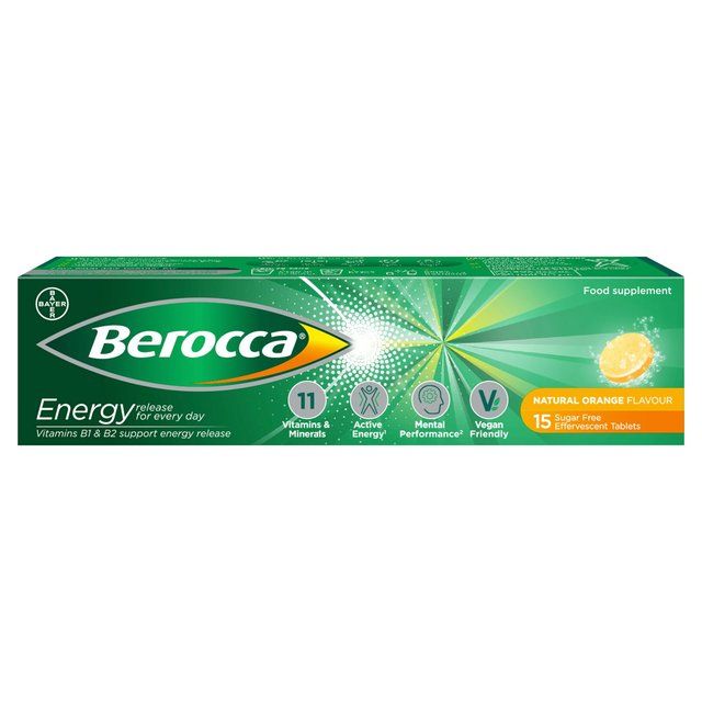 Berocca Orange Energy Vitamin Effervescent Tablets   15 per pack - McGrocer