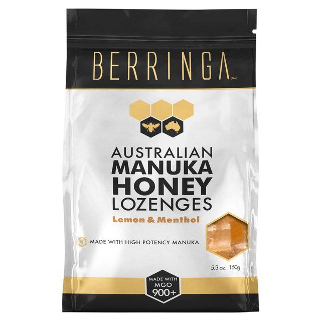 Berringa Manuka Honey Lozenges Lemon and Menthol   150g - McGrocer