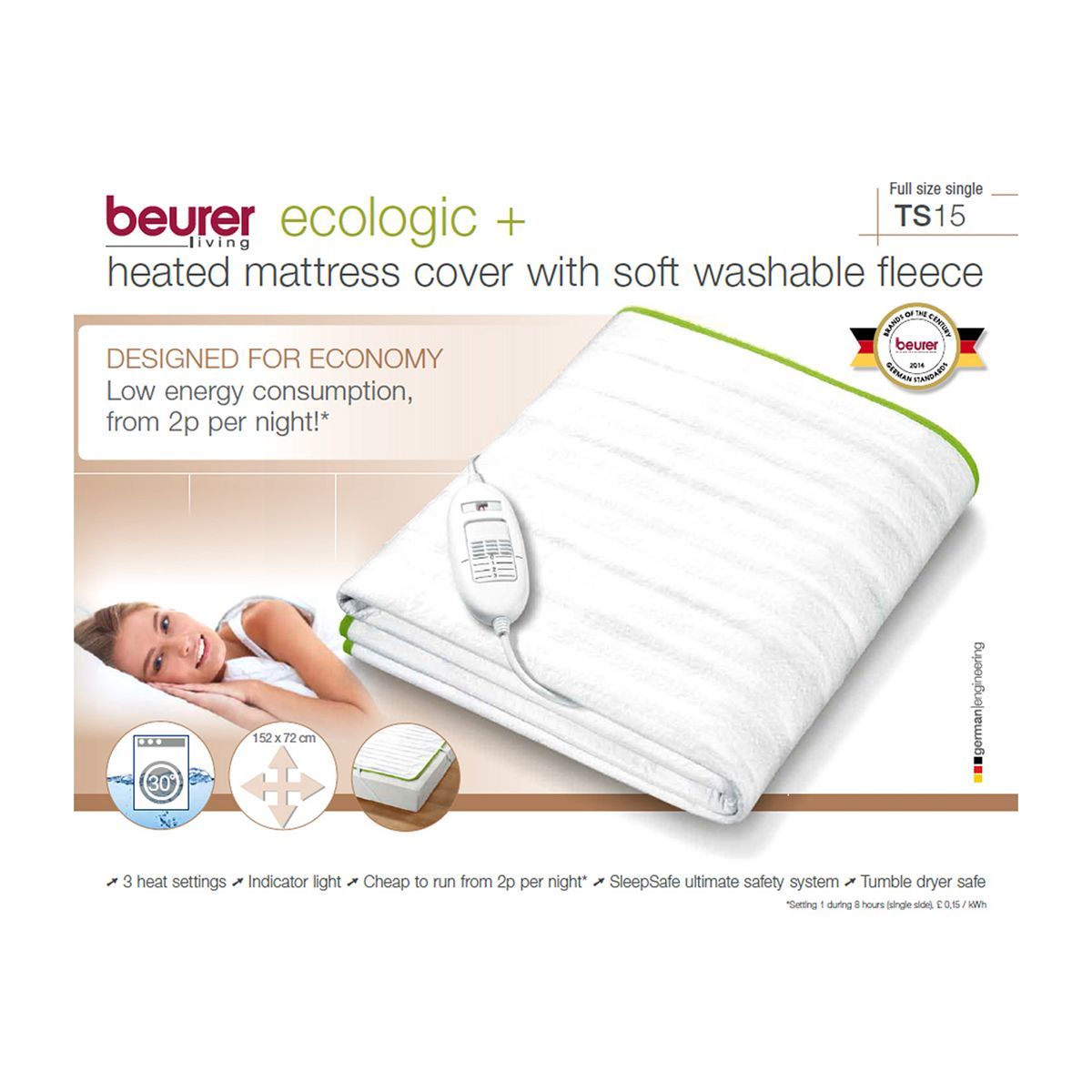 Beurer Ecologic+ Single Heated Blanket - McGrocer