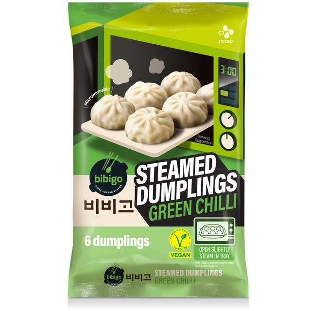 bibigo Korean Spicy Green Chili Steamed Dumpling   168g - McGrocer