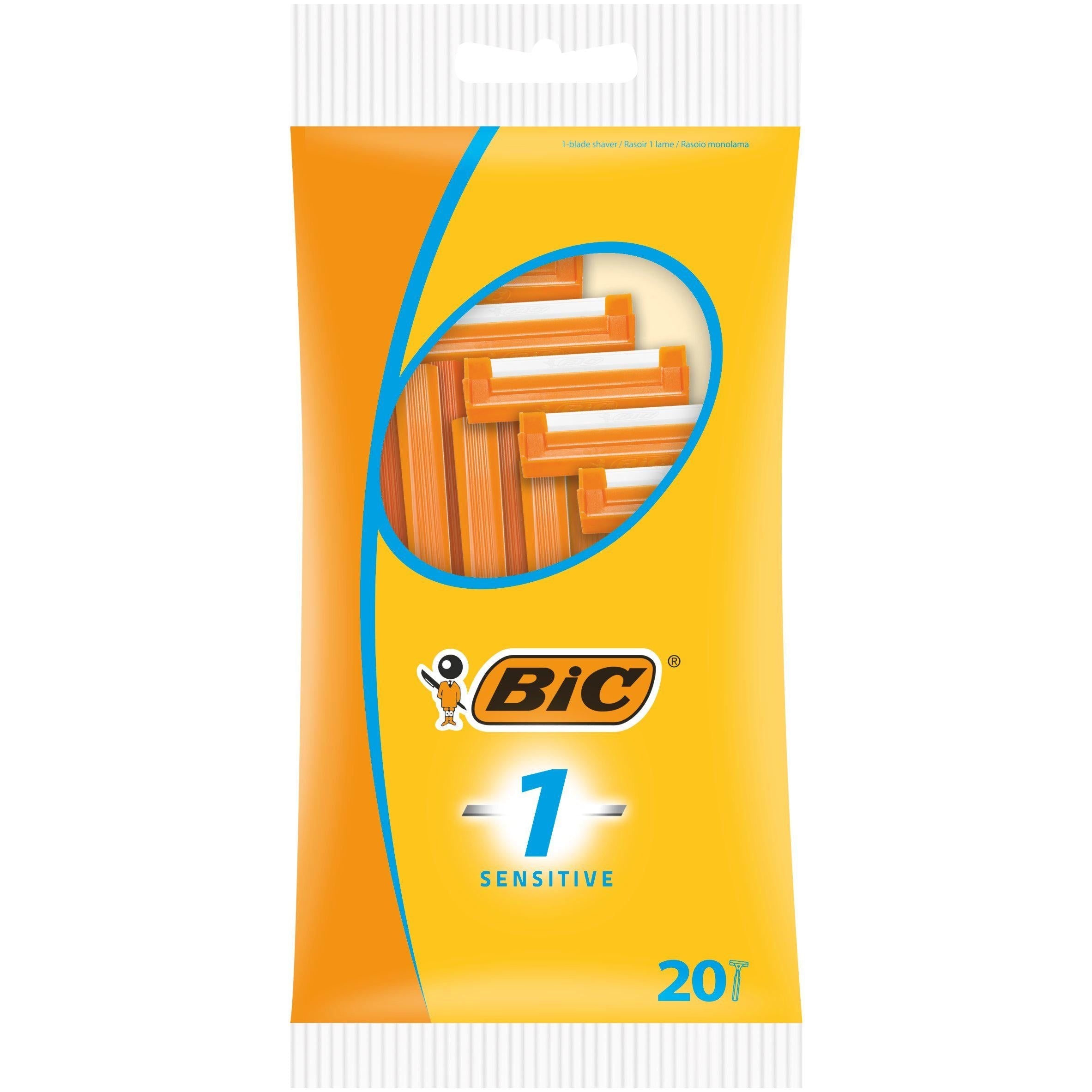 BIC 1 Sensitive Disposable Men’s Razor 20 Pack - McGrocer