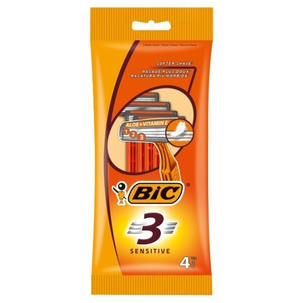 BIC 3 Sensitive Shaver x 4 - McGrocer