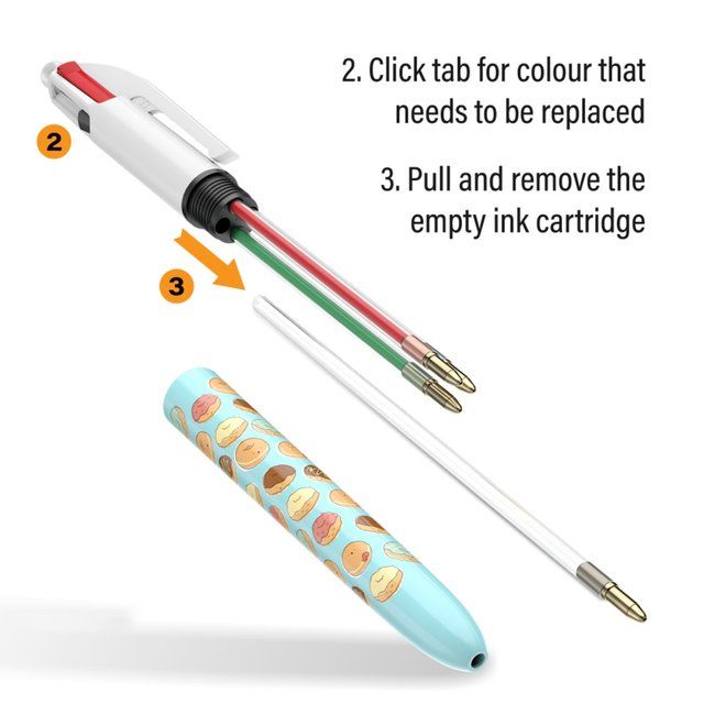 BIC 4 Colours Botanical Retractable Ballpoint Pens Pack of 5   5 per pack - McGrocer