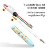 BIC 4 Colours Botanical Retractable Ballpoint Pens Pack of 5   5 per pack - McGrocer