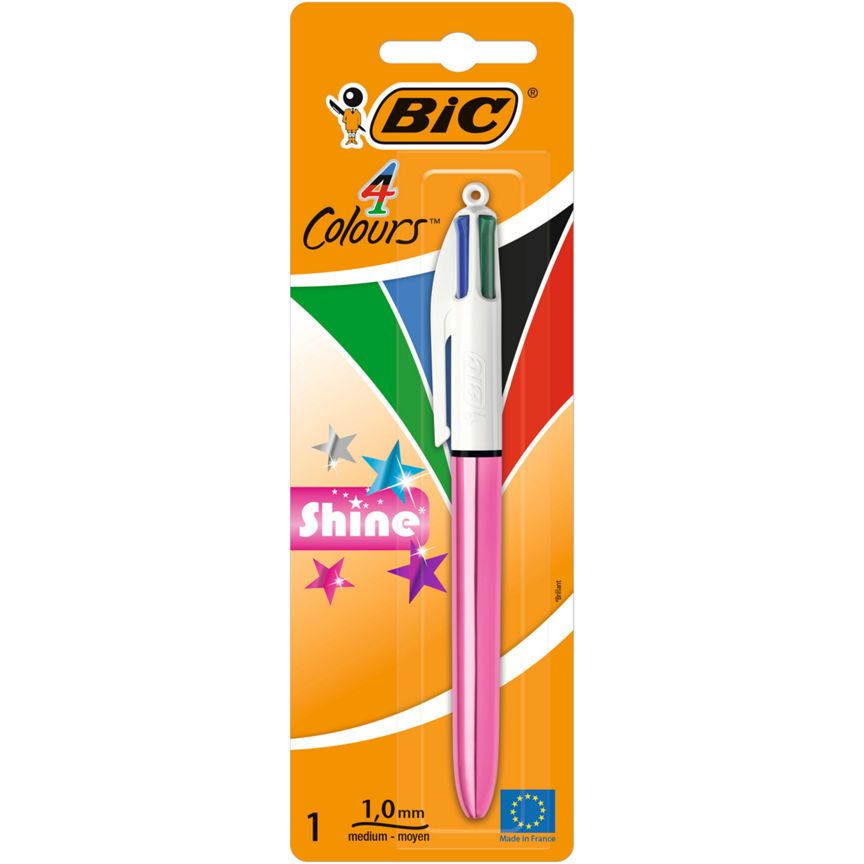 Bic 4 Colours Shine Ball Point Pen - McGrocer