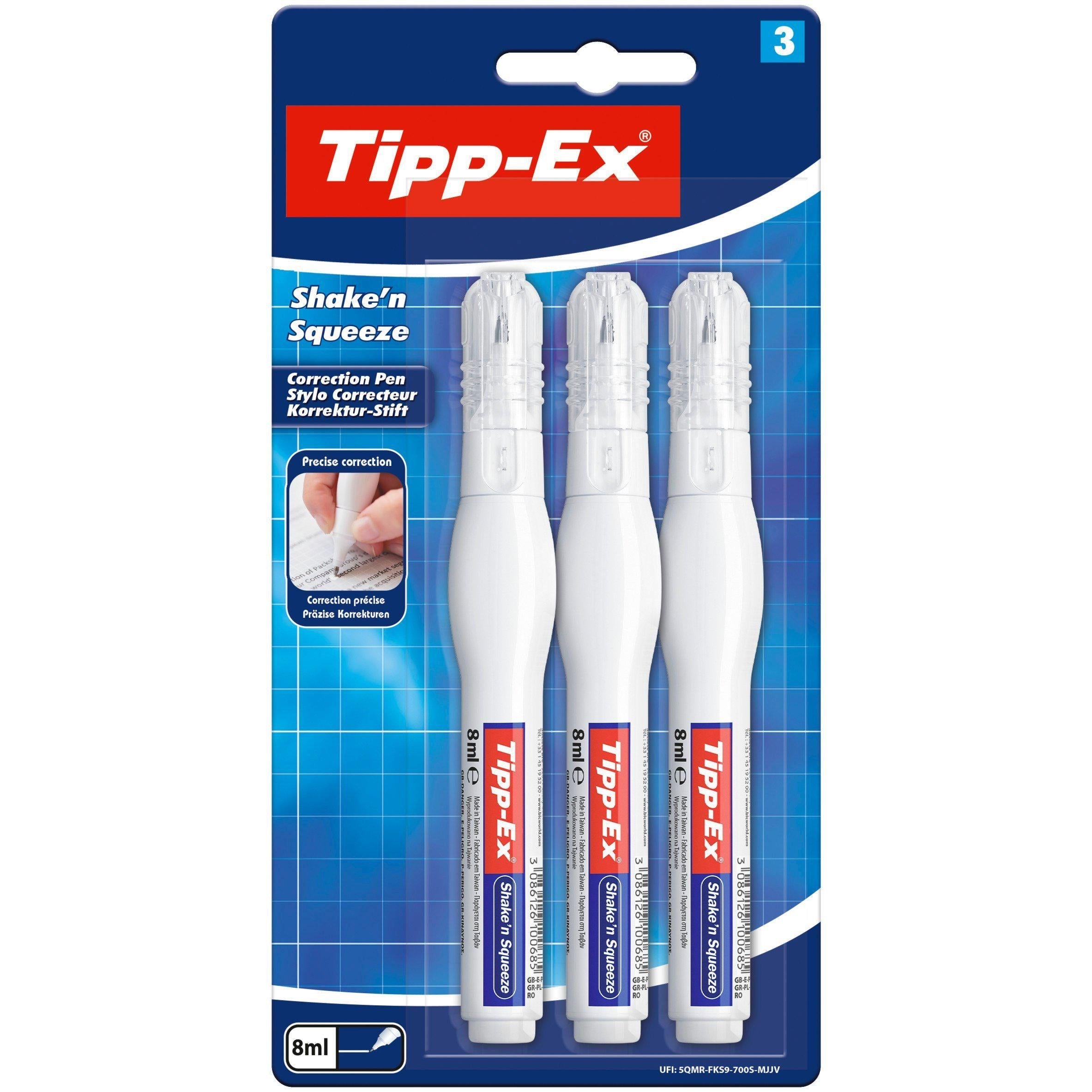 BIC Tippex Shake and Squeeze 3pk - McGrocer