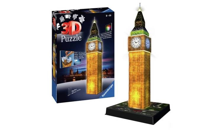 Big Ben At Night 216 Piece 3D Puzzle - McGrocer