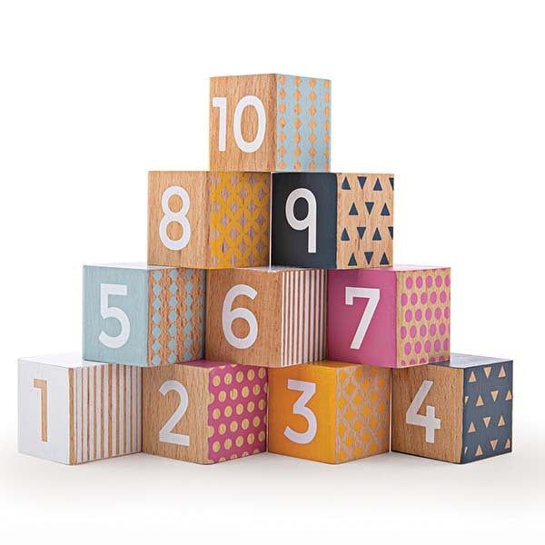 Bigjigs Toys 10 Wooden Number Blocks - McGrocer