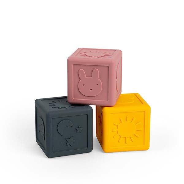 Bigjigs Toys Silicone Sensory Stacking Cubes - McGrocer