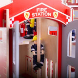 Bigjigs Toys Wooden City Fire Station Playset - McGrocer