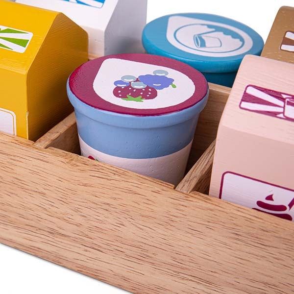 Bigjigs Toys Wooden Dairy Delivery Set - McGrocer