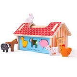 Bigjigs Toys Wooden Farmhouse Shape Sorter Toy - McGrocer