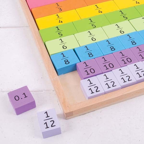 Bigjigs Toys Wooden Fractions Tray - McGrocer