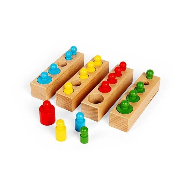 Bigjigs Toys Wooden Peg Blocks Sorting Toy - McGrocer