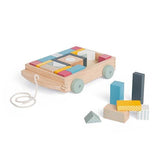 Bigjigs Toys Wooden Pull Along Brick Cart - McGrocer