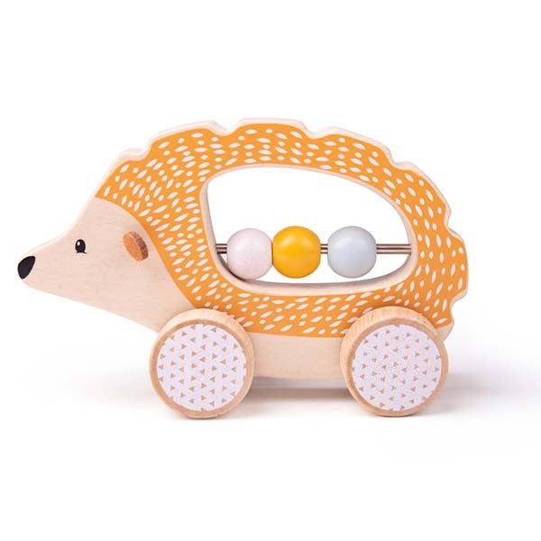 Bigjigs Toys Wooden Push Along Hedgehog - McGrocer