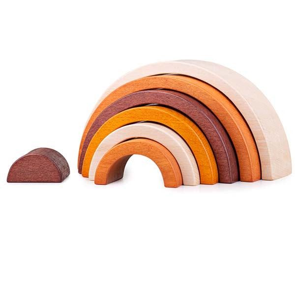 Bigjigs Toys Wooden Rainbow Stacking Toy - McGrocer