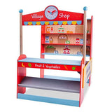 Bigjigs Toys Wooden Village Shop Playset - McGrocer