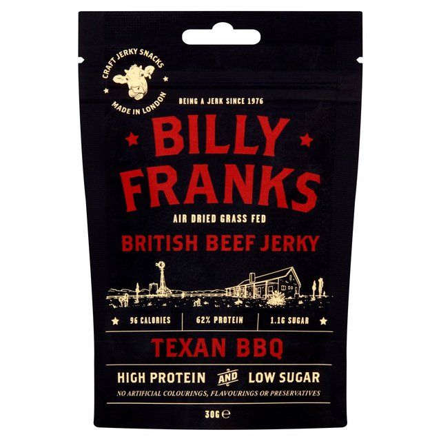 Billy Franks Texan BBQ Beef Jerky   30g - McGrocer