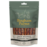 Bingham Farms Duck Wrapped Rawhide Twist Sml   8 per pack - McGrocer