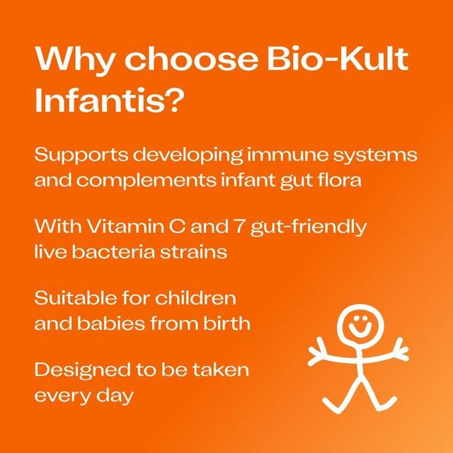 Bio-Kult Infantis Kids Probiotics Gut Supplement 7 Strains with Vitamin C   16 x 1 per pack - McGrocer