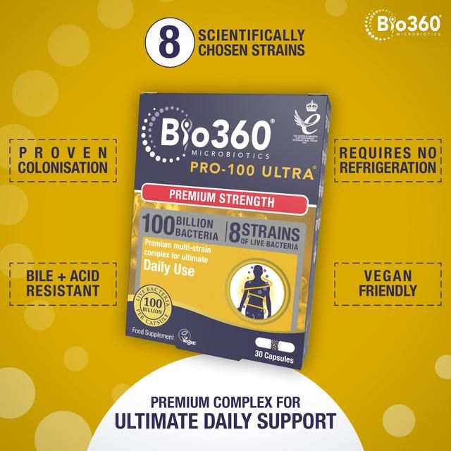 Bio360 Pro-100 Ultra Capsules from Natures Aid   30 per pack - McGrocer