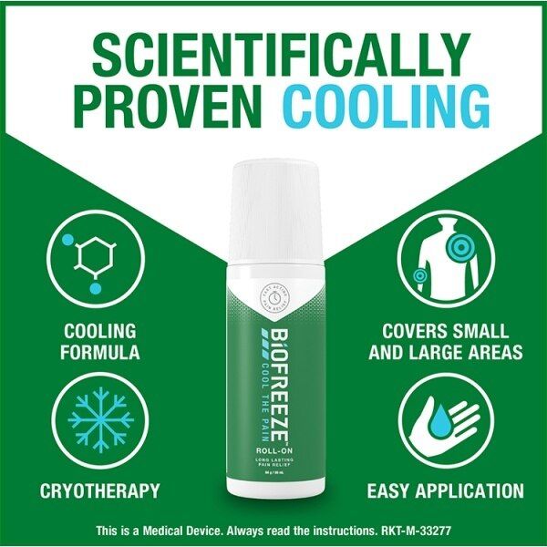Biofreeze Roll On Muscle & Joint Cooling Pain Relief 89ml - McGrocer