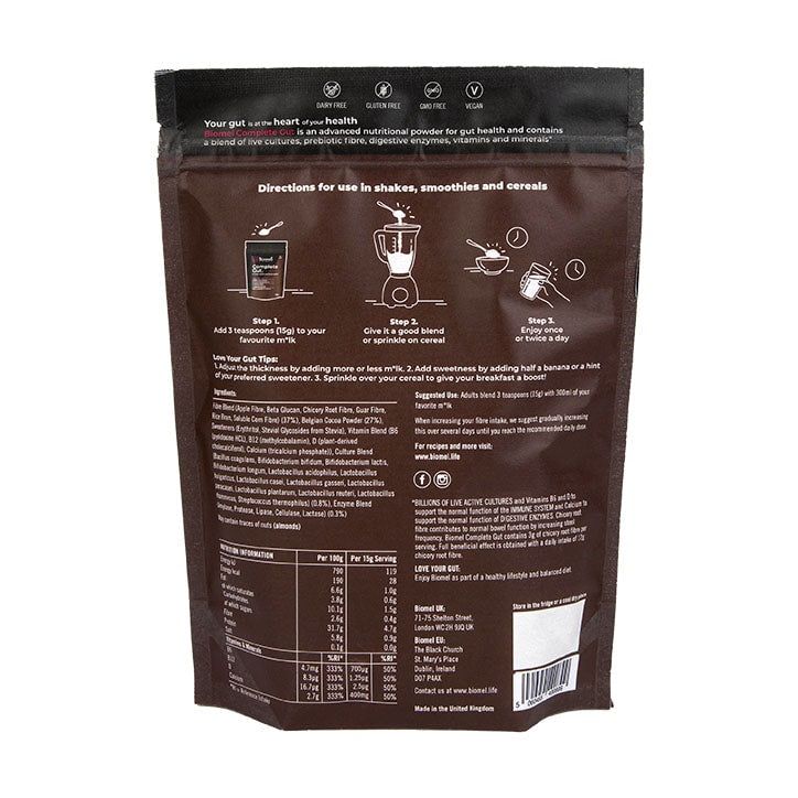 Biomel Complete Gut Belgian Chocolate 450g - McGrocer