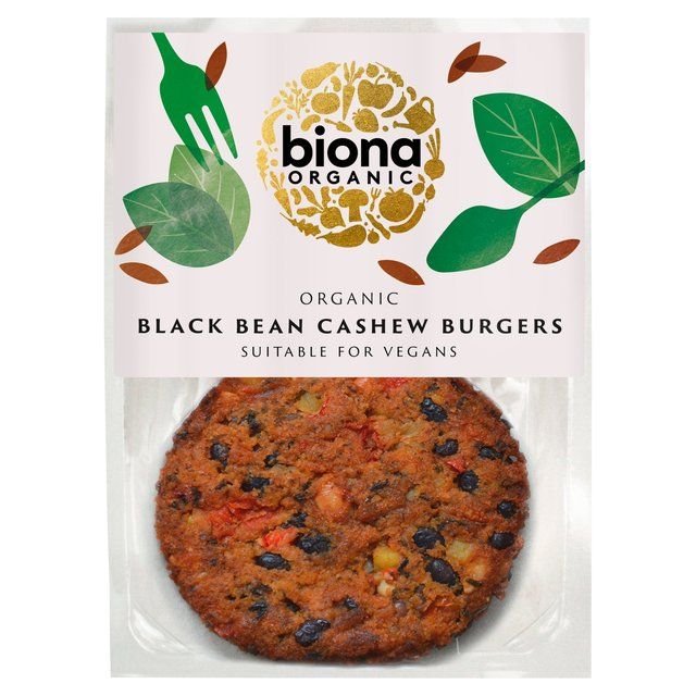 Biona Organic Black Bean Cashew Nut Burgers   160g - McGrocer