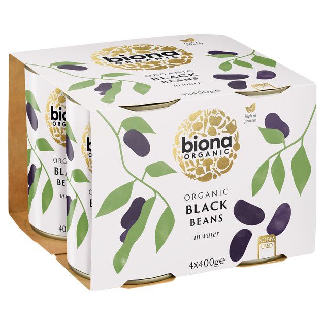Biona Organic Black Beans   4 x 400g - McGrocer