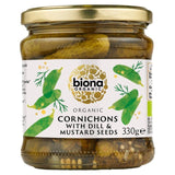 Biona Organic Cornichons With Dill & Mustard Seeds   330g - McGrocer
